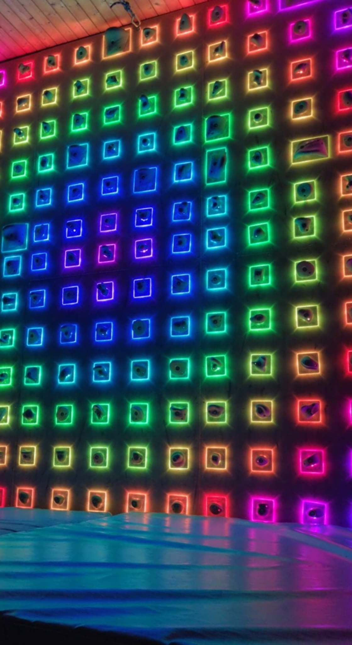 Flashwall mit farbiger Lichtwirkung